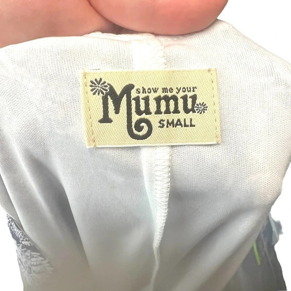 Show Me Your Mumu Kylie Babydoll Mini Dress‎ Teacup Blue White Size Small - Picture 8 of 10